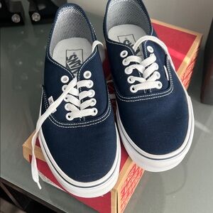 Authentic Blue and White Sneakers